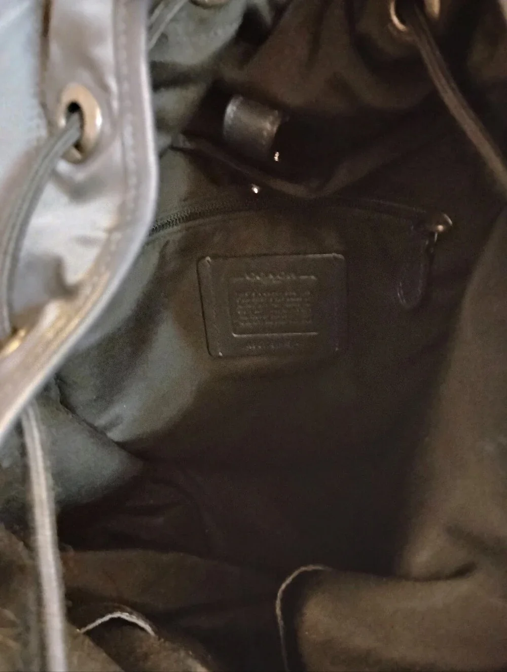 ▪️Coach Black Leather Terrain Gunmetal Backpack Rugged Cabincore Quiet Luxury